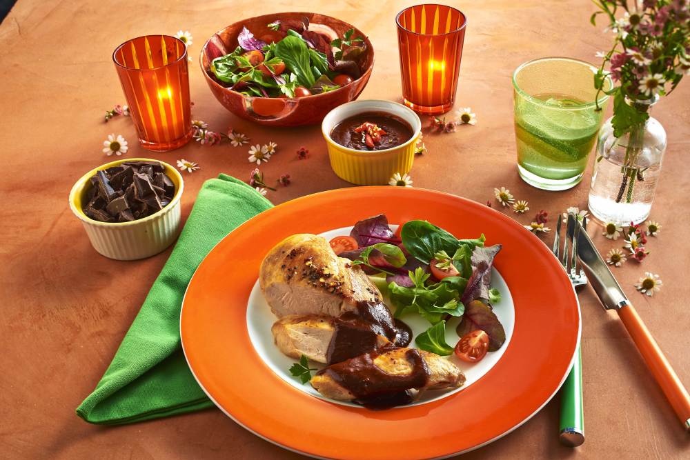 Sommerfrisch und schokoladig lecker: Pollo con Mole